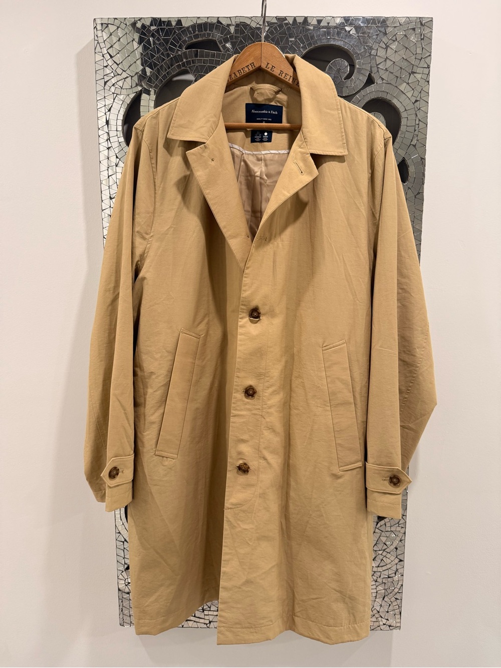 Abercrombie & Fitch Beige Men's Trench Coat